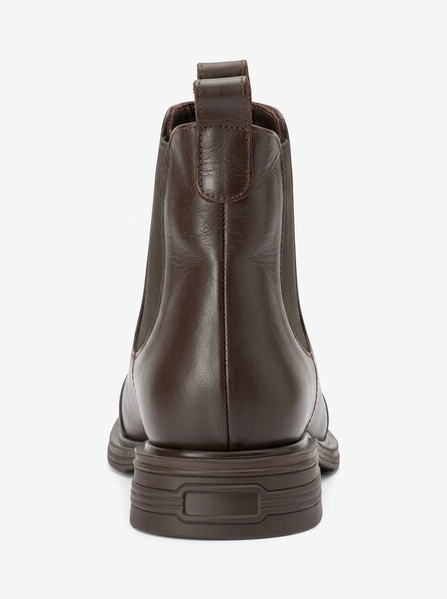 Sidney - Brown Leather Buckled Chelsea Boot (Women)