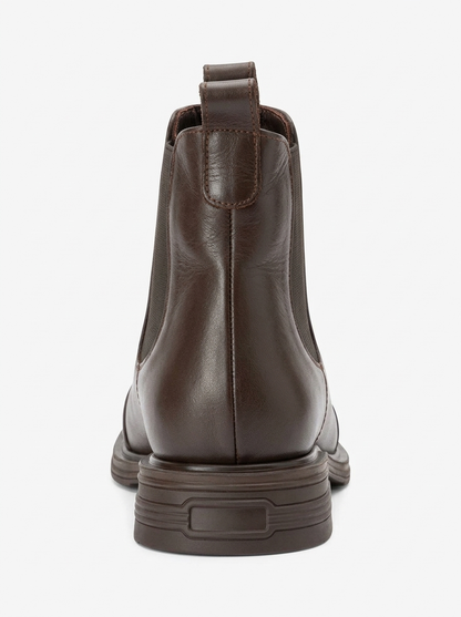 Sidney - Brown Leather Buckled Chelsea Boot (Women)