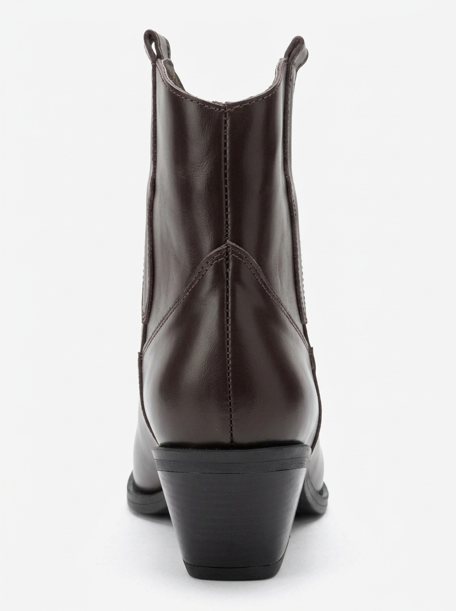 Elia - Brown Leather Western Boot (Women)