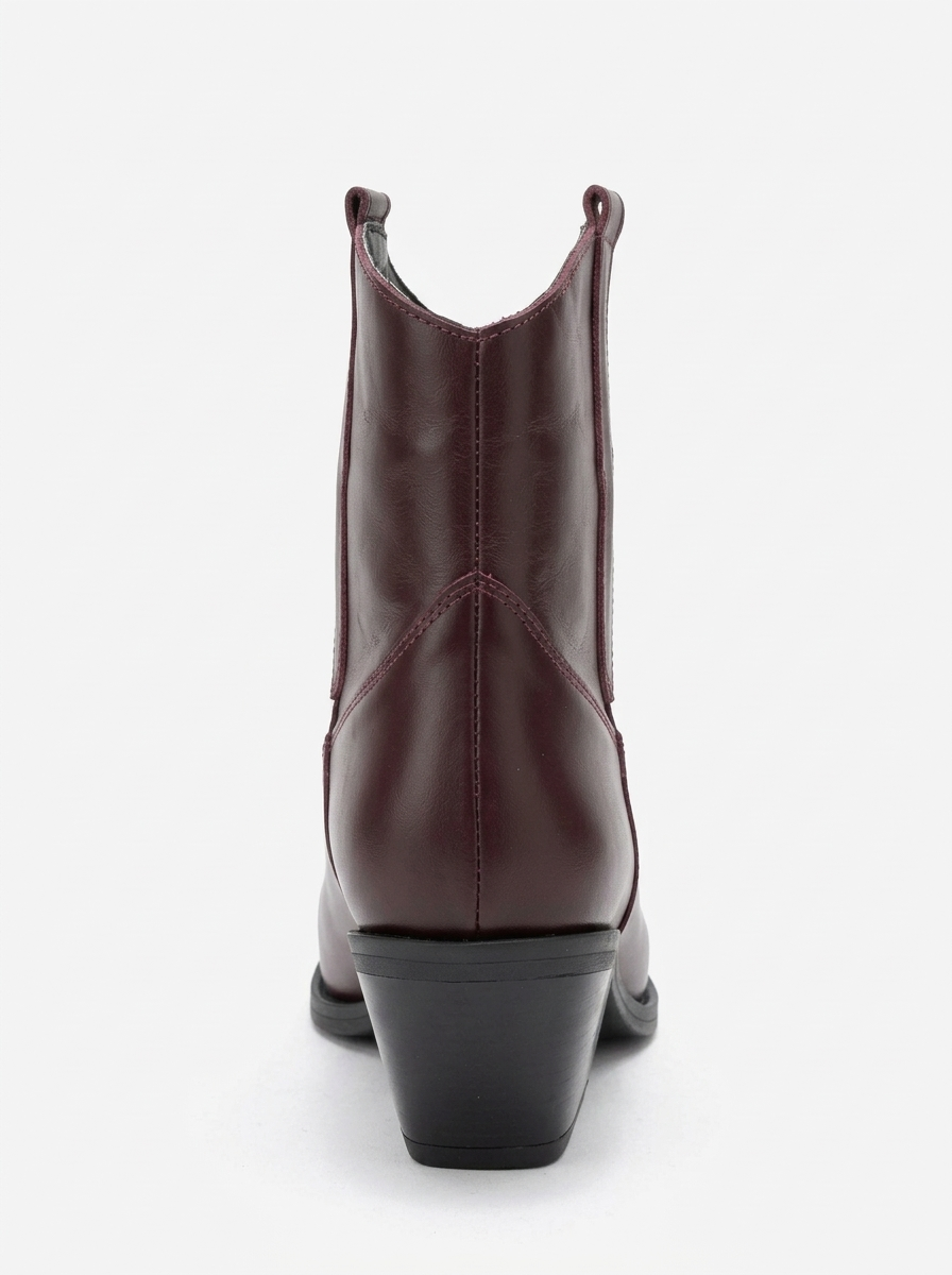 Elia - Burgundy Leather Western Boot (Women)