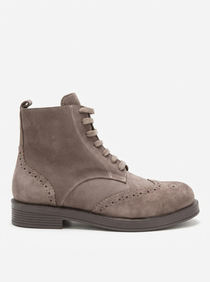 Nelvy - Taupe Suede Leather Boot (Women)