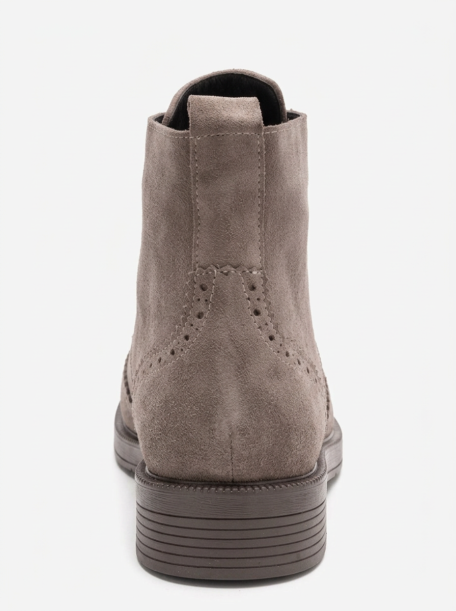 Nelvy - Taupe Suede Leather Boot (Women)