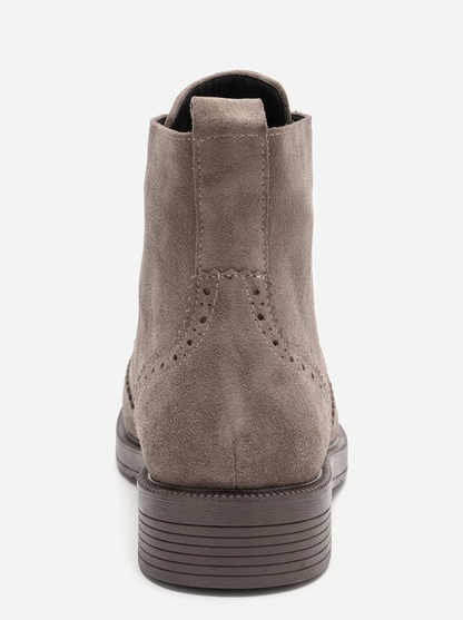 Nelvy - Taupe Suede Leather Boot (Women)
