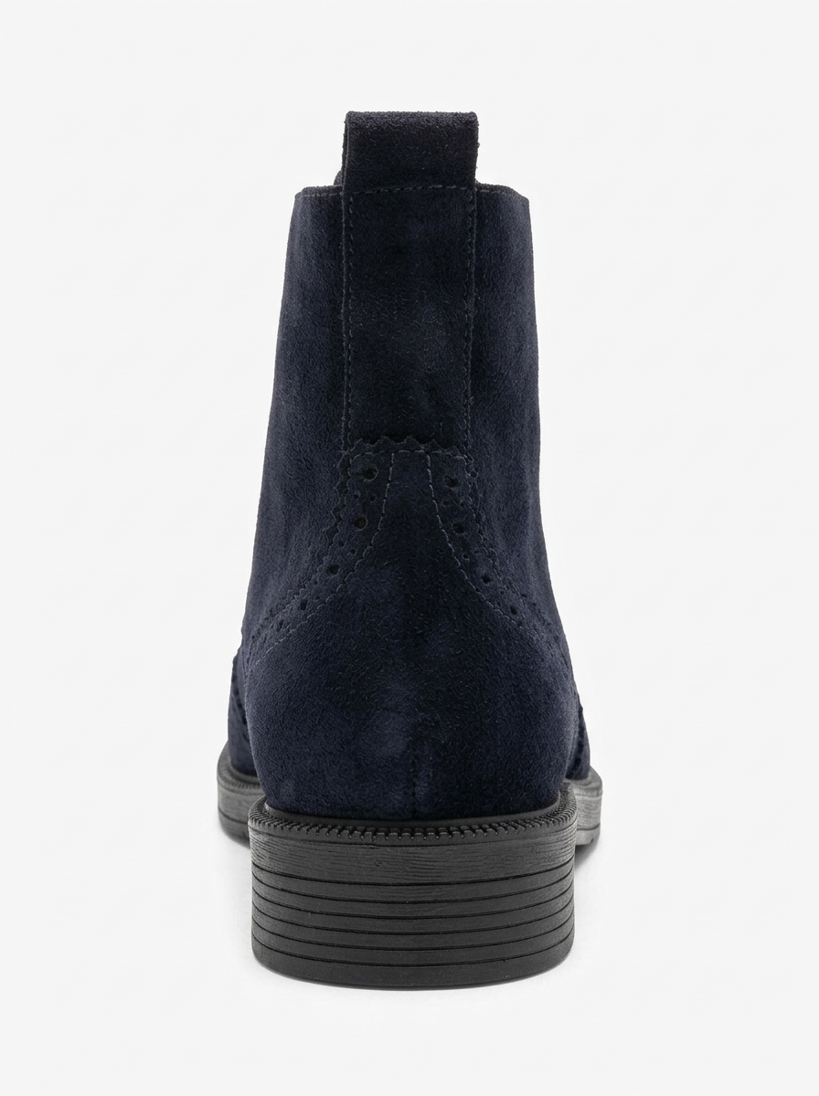 Nelvy - Bota de Ante Azul Marino (Mujer)