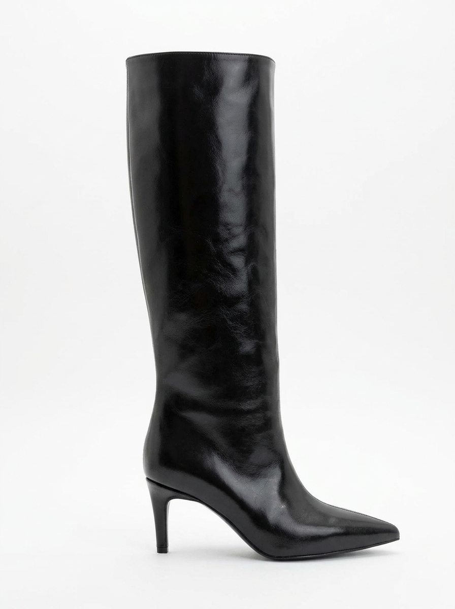 Camila Black Knee High Boot (Women)