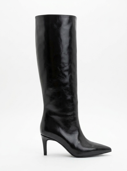 Camila Black Knee High Boot (Women)