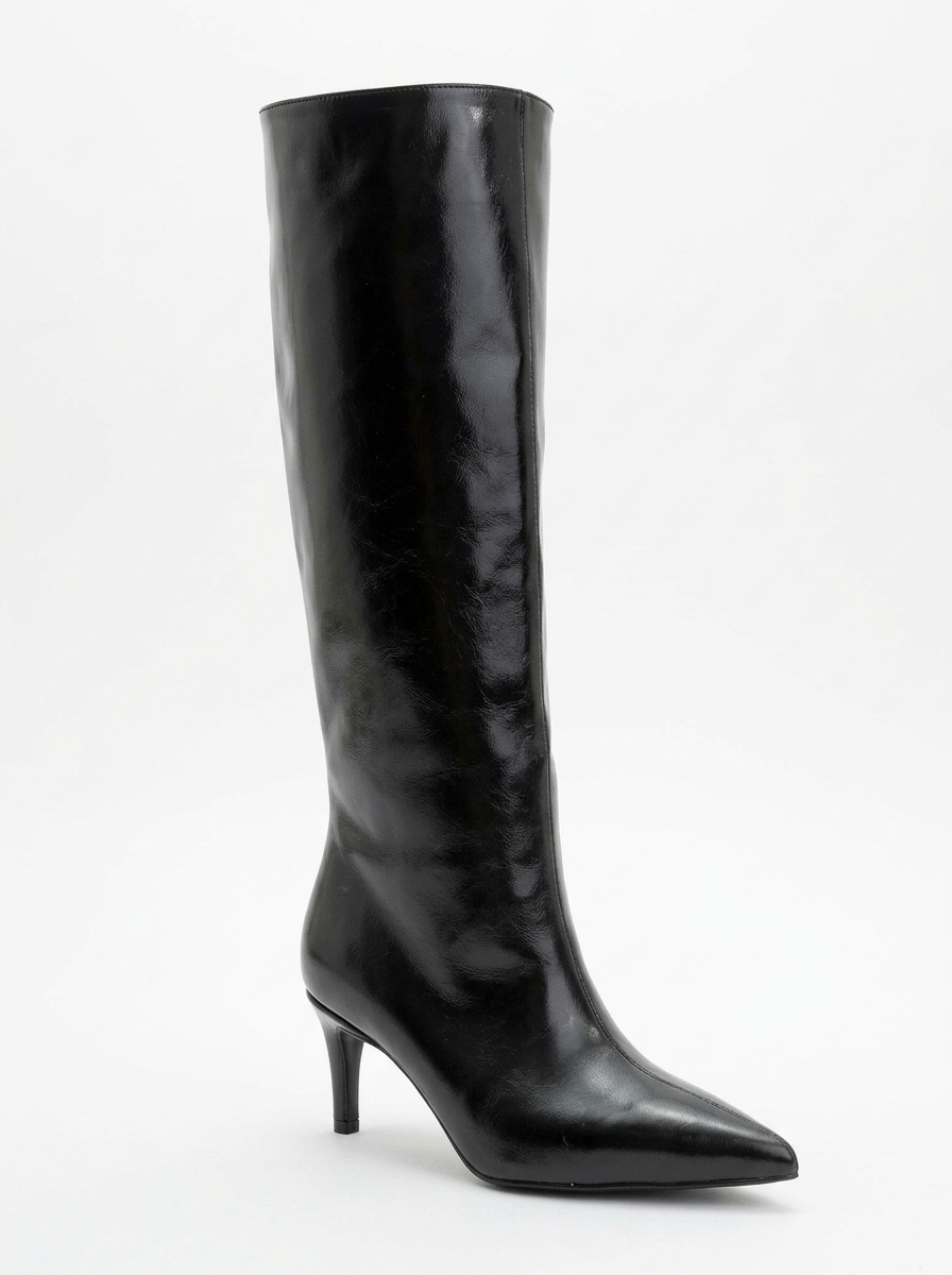 Camila Black Knee High Boot (Women)
