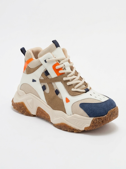 Lowel Navy Multi Sneaker Boot (Women)