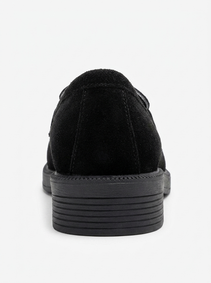 Milly - Mocasines de borla de cuero negro