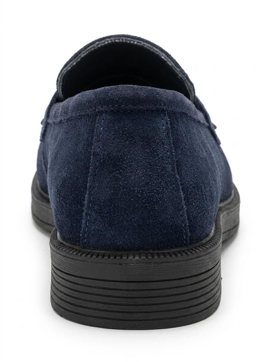 Milly - Navy Suede Leather Tassel Loafers