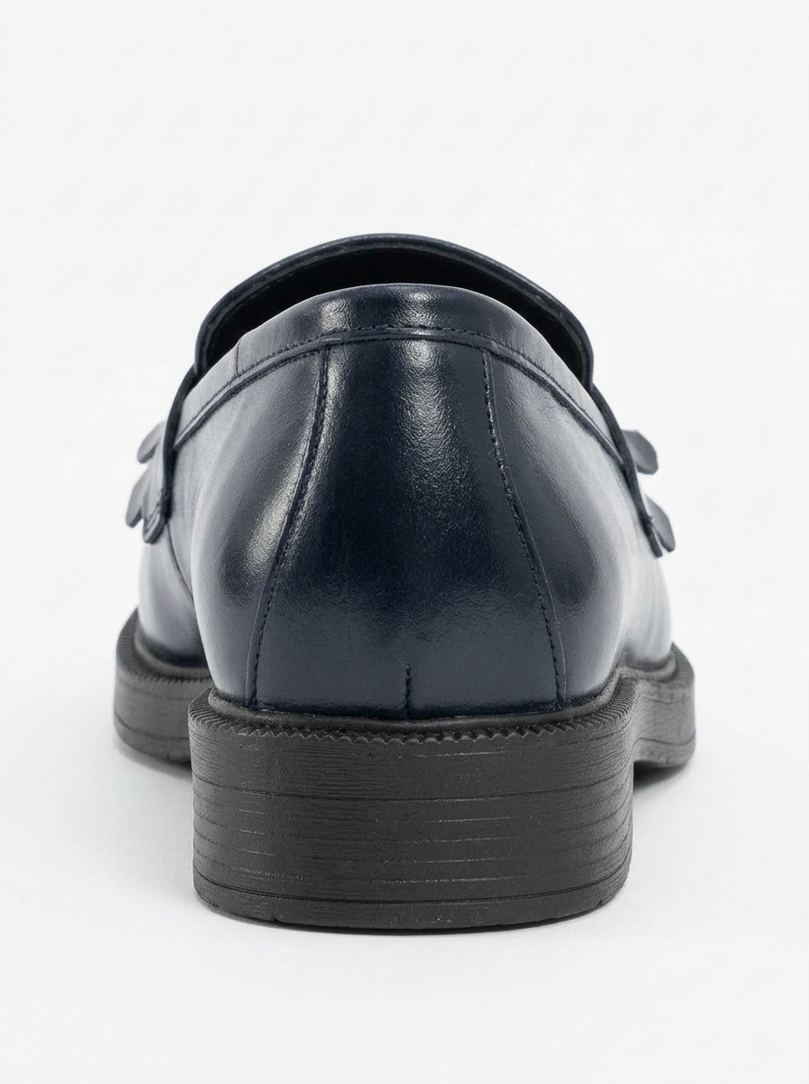 Milly - Navy Patent Leather Tassel Loafers