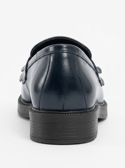 Milly - Navy Patent Leather Tassel Loafers