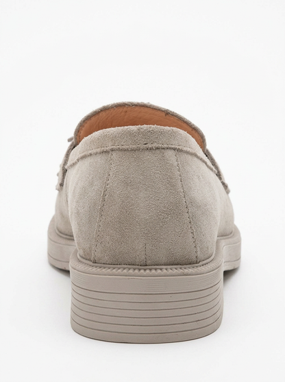 Milly - Beige Suede Leather Tassel Loafers
