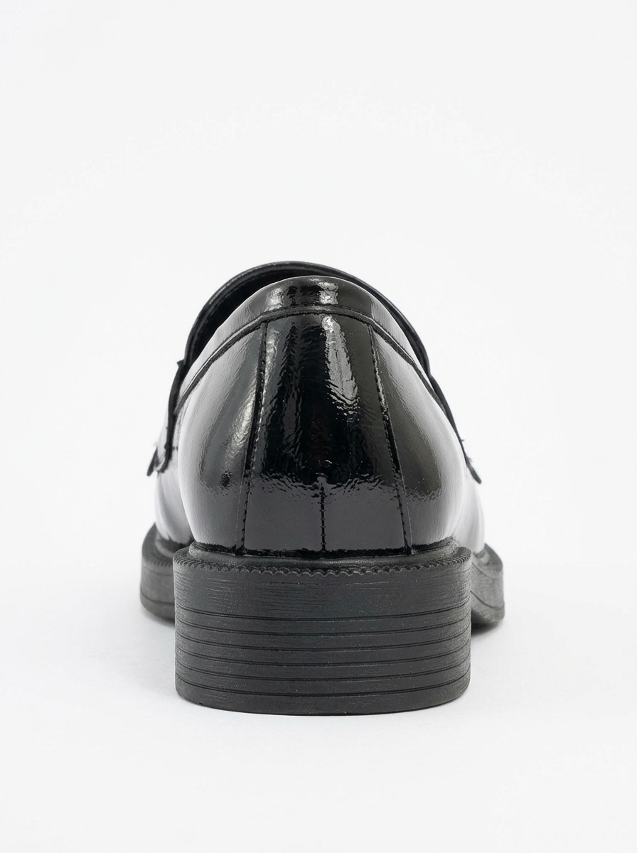 Milly - Mocasines de borlas de charol negro