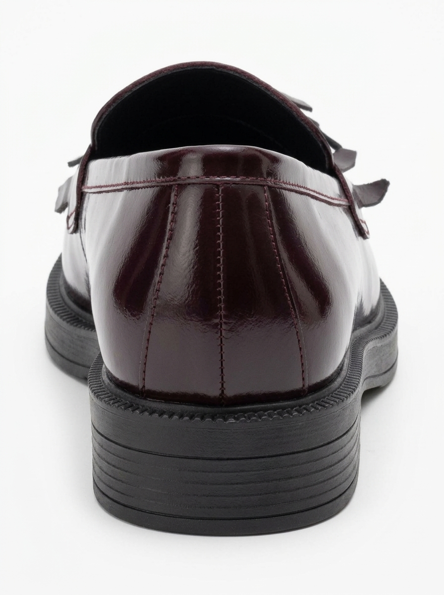 Milly - Burgundy Patent Leather Tassel Loafers