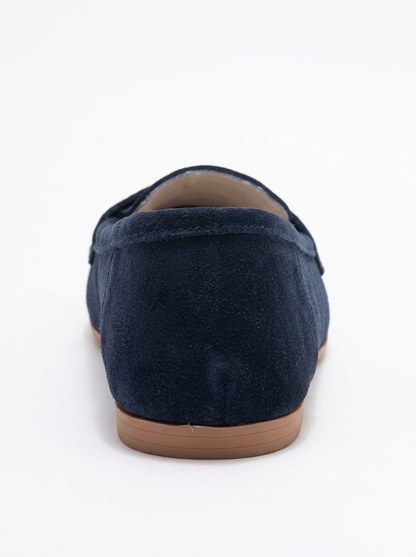 Dorothy - Dark Navy Suede Leather Loafers