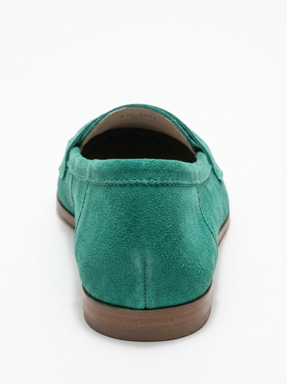 Dorothy - Emerald Green Suede Leather Loafers