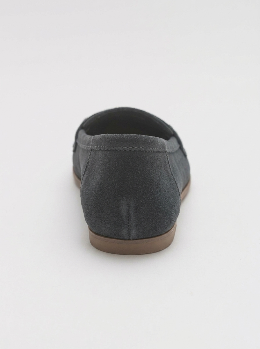 Dorothy - Mocasines de ante de color gris carbón oscuro