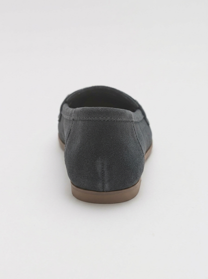 Dorothy - Mocasines de ante de color gris carbón oscuro