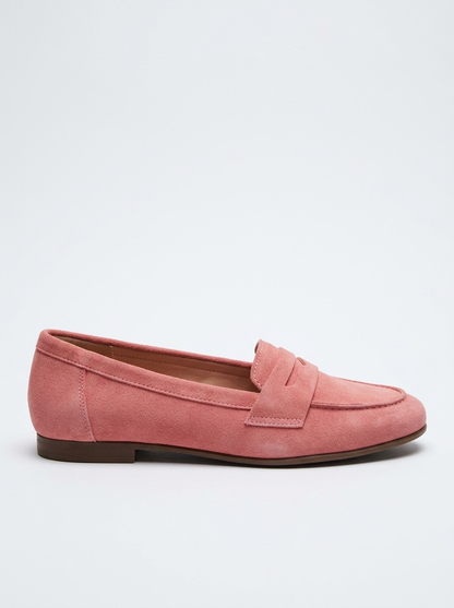 Dorothy - Dusty Rose Suede Leather Loafers