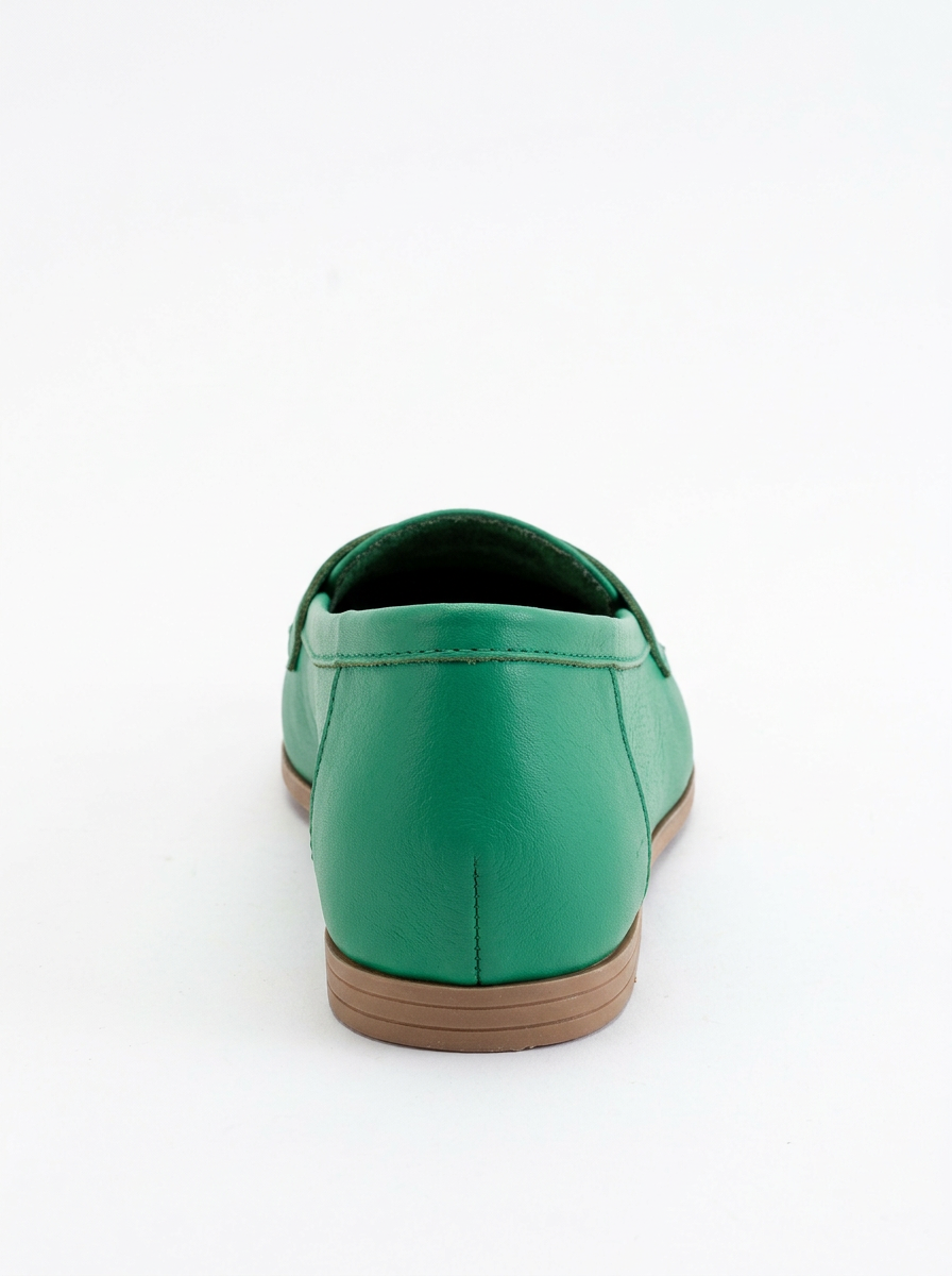 Dorothy - Mocasines de cuero verde
