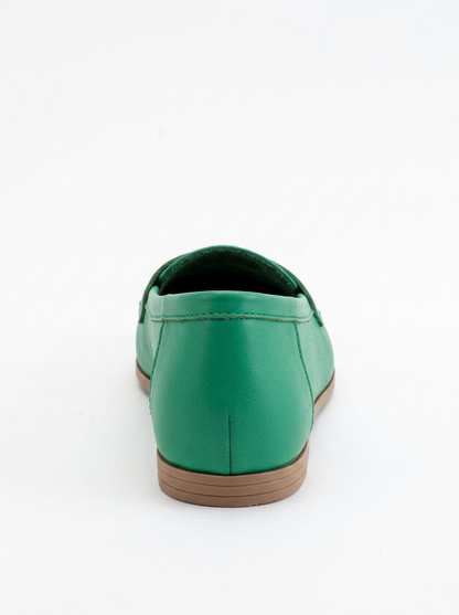 Dorothy - Mocasines de cuero verde