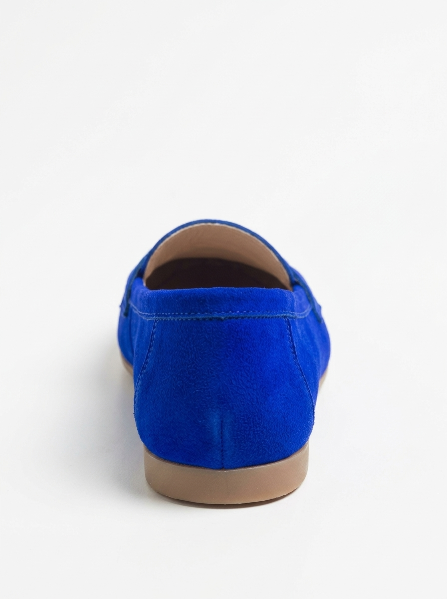 Dorothy - Dark Blue Suede Leather Loafers