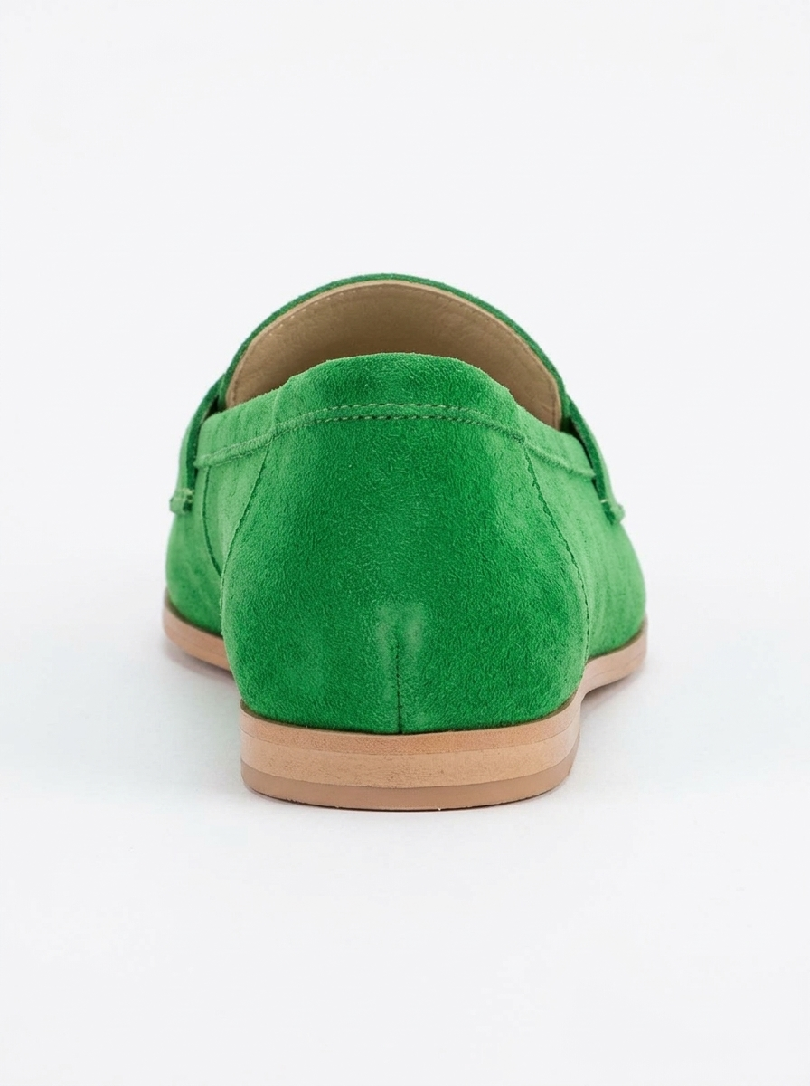 Dorothy - Green Suede Leather Loafers