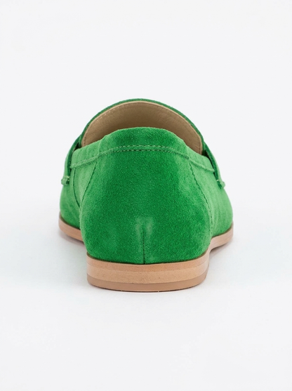 Dorothy - Green Suede Leather Loafers