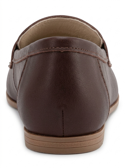 Dorothy - Mocasines de cuero marrón oscuro