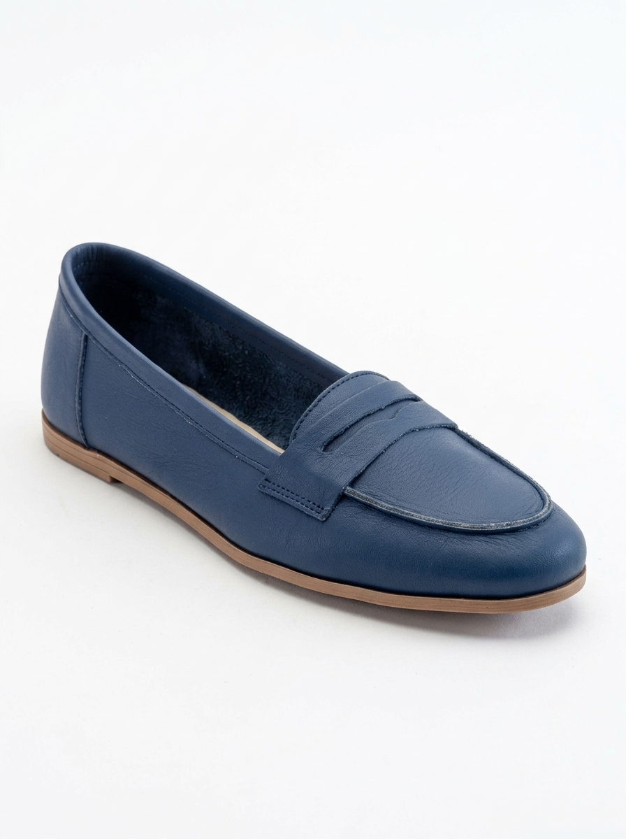 Dorothy - Mocasines de piel azul marino