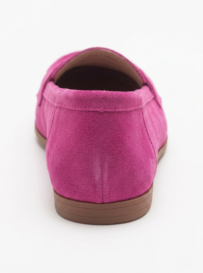 Dorothy - Fuchsia Suede Leather Loafers