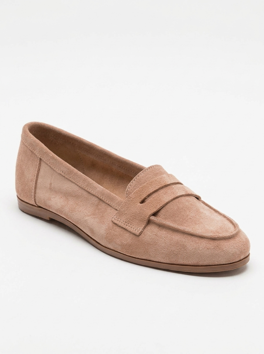 Dorothy - Camel Suede Leather Loafers