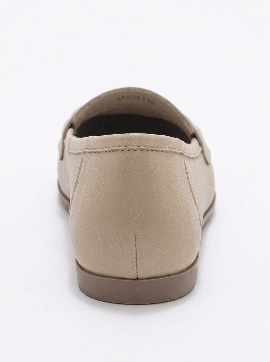 Dorothy - Beige Leather Loafers