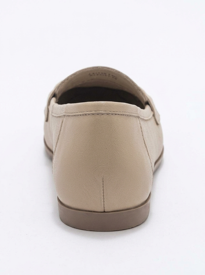 Dorothy - Beige Leather Loafers