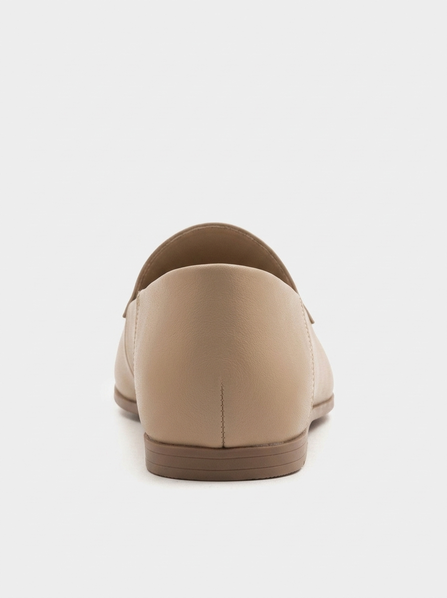 Mona - Mocasines de borlas de cuero suave en color crema-beige (mujer)