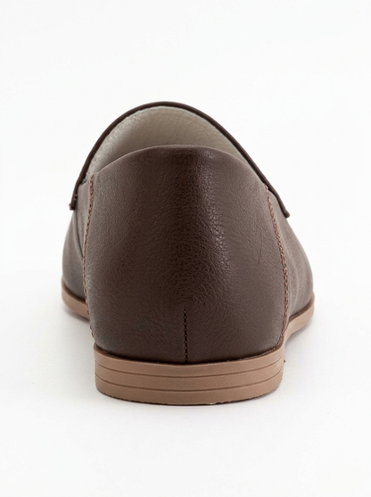 Mona - Mocasines de borlas de cuero suave marrón (Mujer)