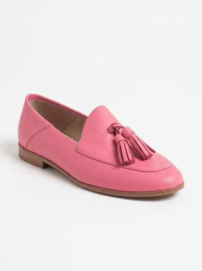 Mona - Pink Soft Leather Tassel Loafers (Women)