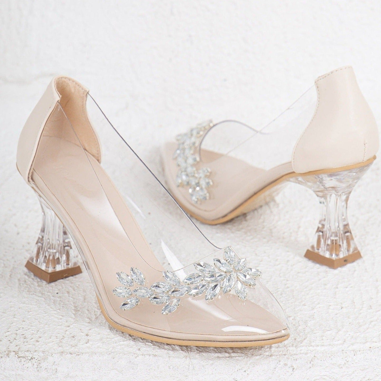 Cinderella - Beige Transparent High Heels