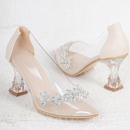 Cinderella - Beige Transparent High Heels