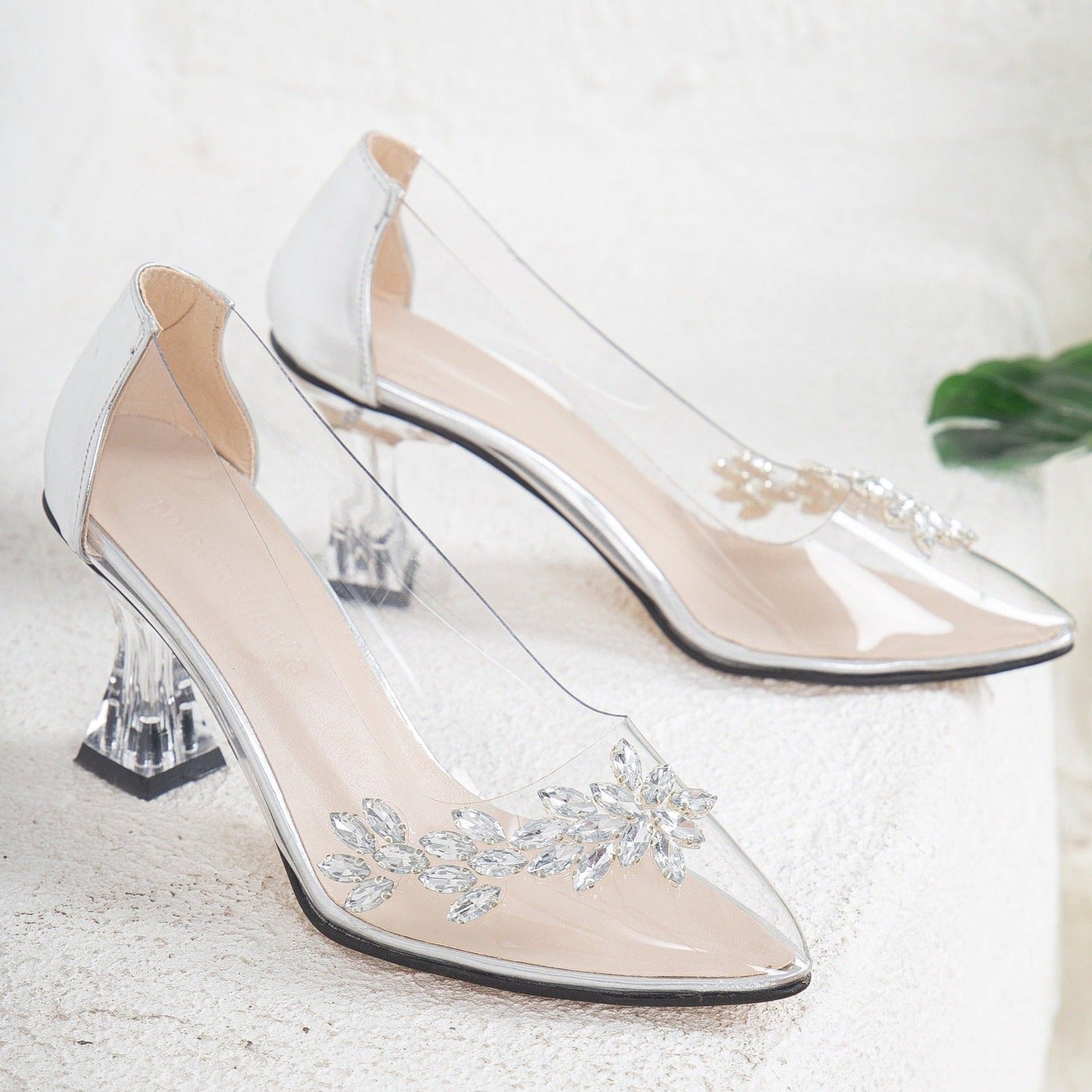 Cinderella - Silver Transparent High Heels