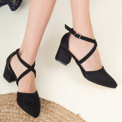 Dolly - Black Suede Pumps