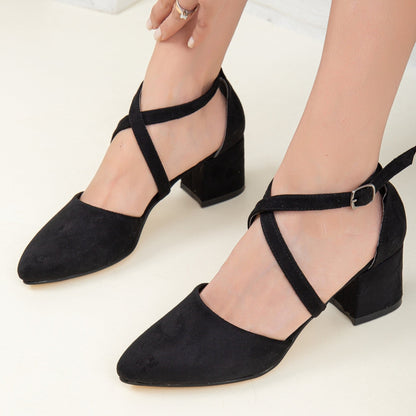 Dolly - Black Suede Pumps