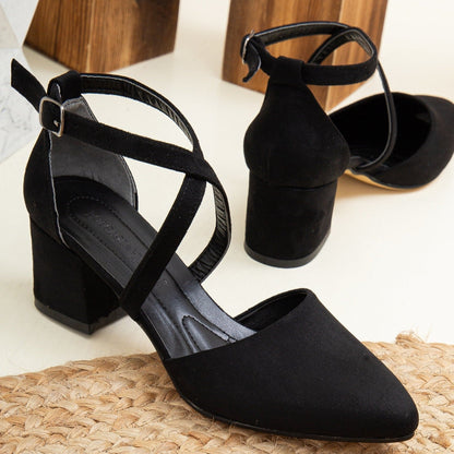 Dolly - Black Suede Pumps