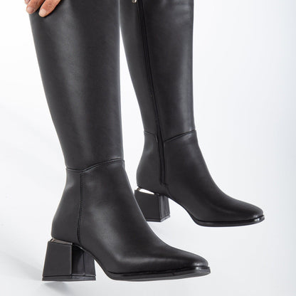 Knee High Boots, Black Boots, Black Knee High Boots, Women Boots, Black Heeled Boots, Tall Boot, Black High Heel Boots, Black Long Boots