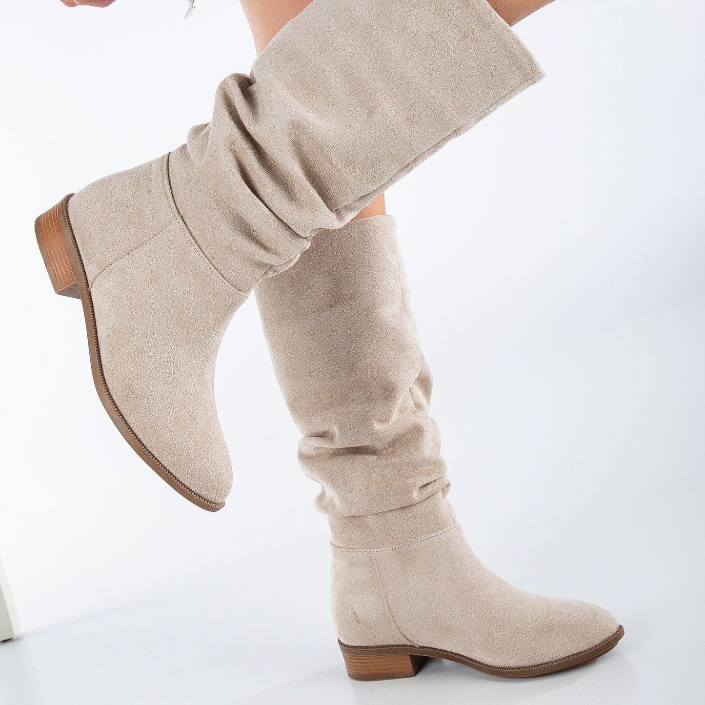 Knee High Boots, Beige Boots, Beige Knee High Boots, Women Boots, Beige Suede Boots, Tall Boot, Long Boots, Long Beige Boots, Casual Boots