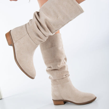 Knee High Boots, Beige Boots, Beige Knee High Boots, Women Boots, Beige Suede Boots, Tall Boot, Long Boots, Long Beige Boots, Casual Boots
