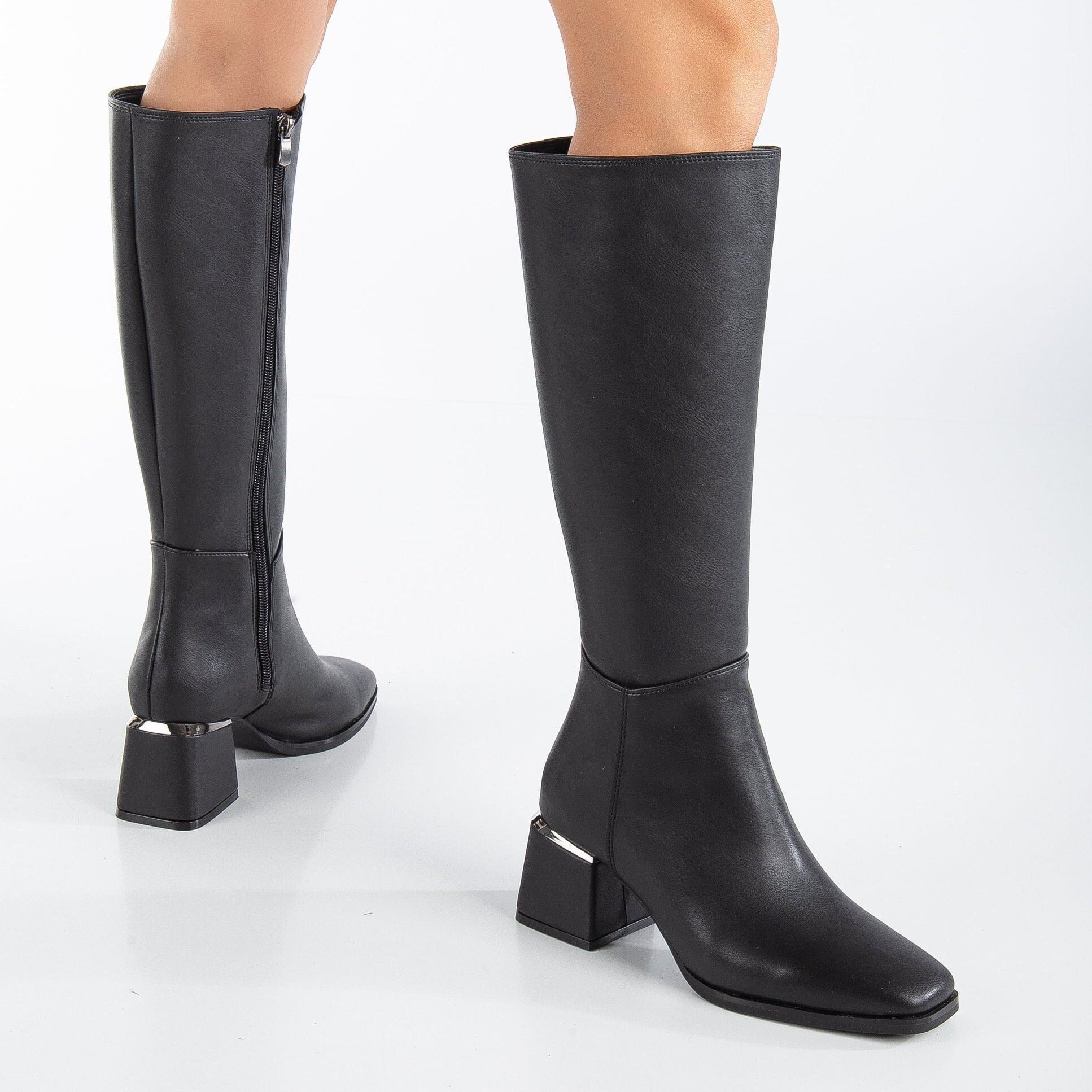 Knee High Boots, Black Boots, Black Knee High Boots, Women Boots, Black Heeled Boots, Tall Boot, Black High Heel Boots, Black Long Boots