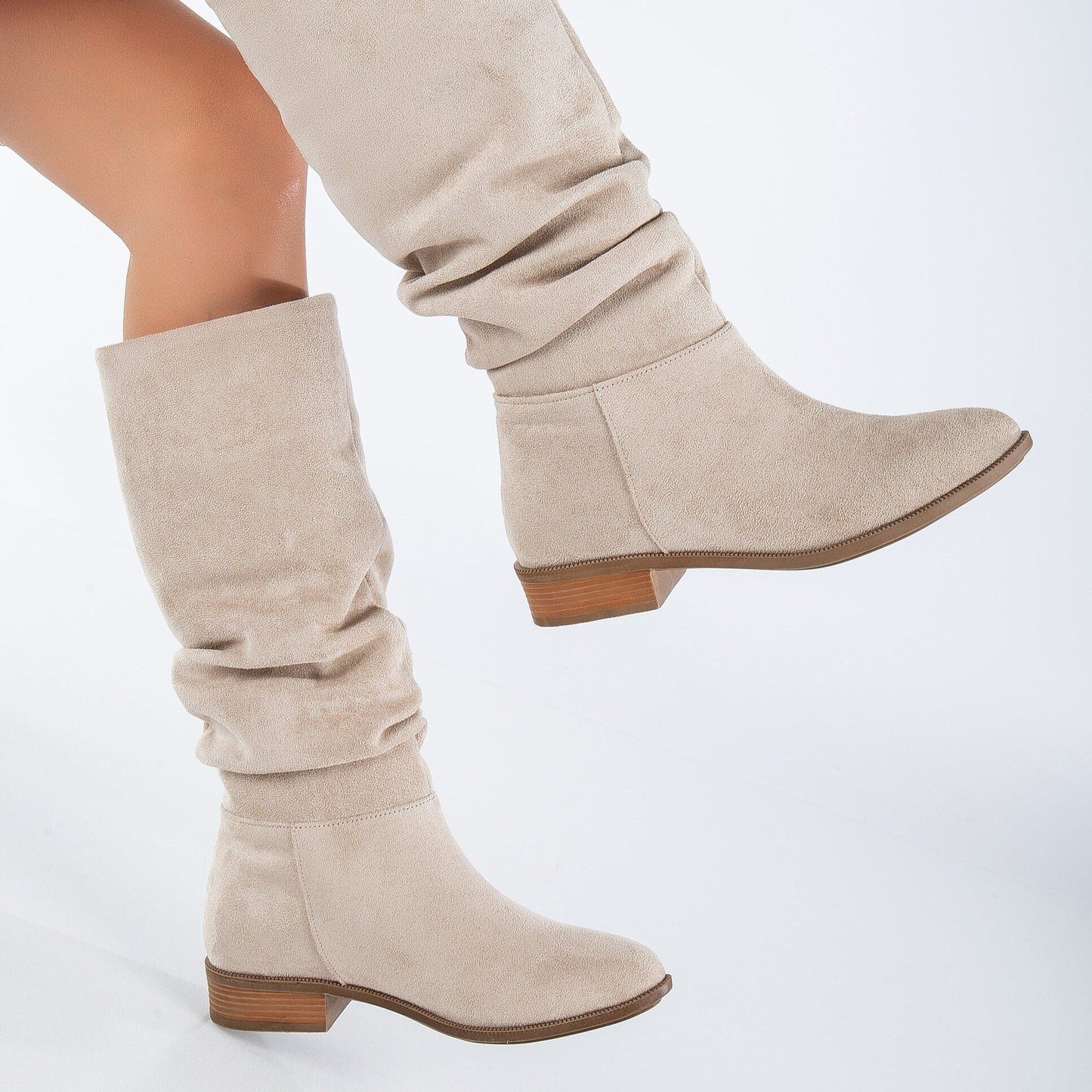 Knee High Boots, Beige Boots, Beige Knee High Boots, Women Boots, Beige Suede Boots, Tall Boot, Long Boots, Long Beige Boots, Casual Boots