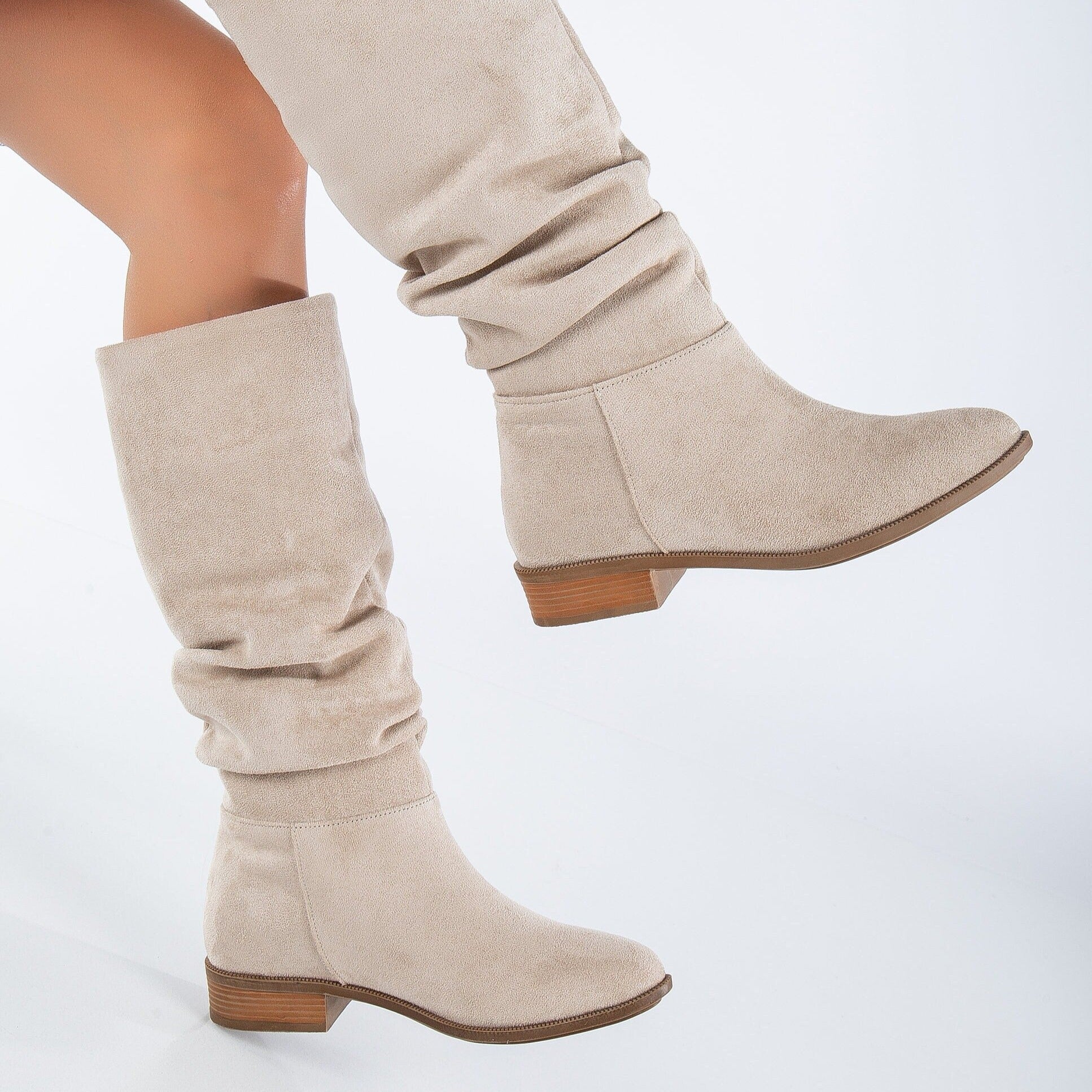 Knee High Boots, Beige Boots, Beige Knee High Boots, Women Boots, Beige Suede Boots, Tall Boot, Long Boots, Long Beige Boots, Casual Boots
